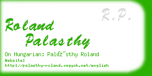 roland palasthy business card